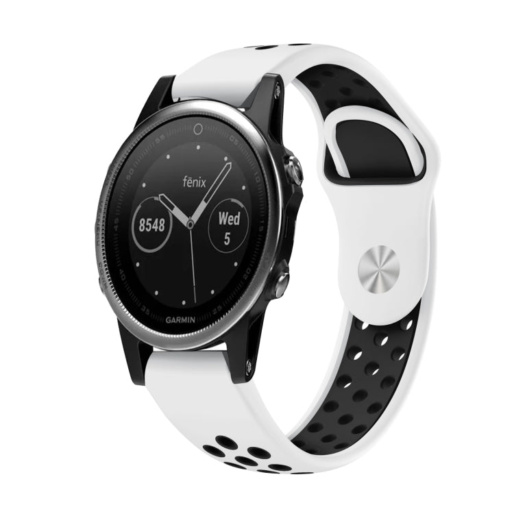 Cinturino sportivo in silicone traspirante da 22 mm, For Garmin Fenix 6 Sapphire GPS, For Garmin Fenix 5