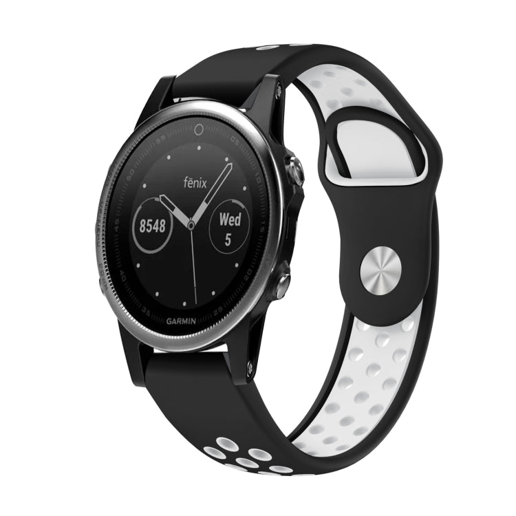 Cinturino sportivo in silicone traspirante da 22 mm, For Garmin Fenix 6 Sapphire GPS, For Garmin Fenix 5