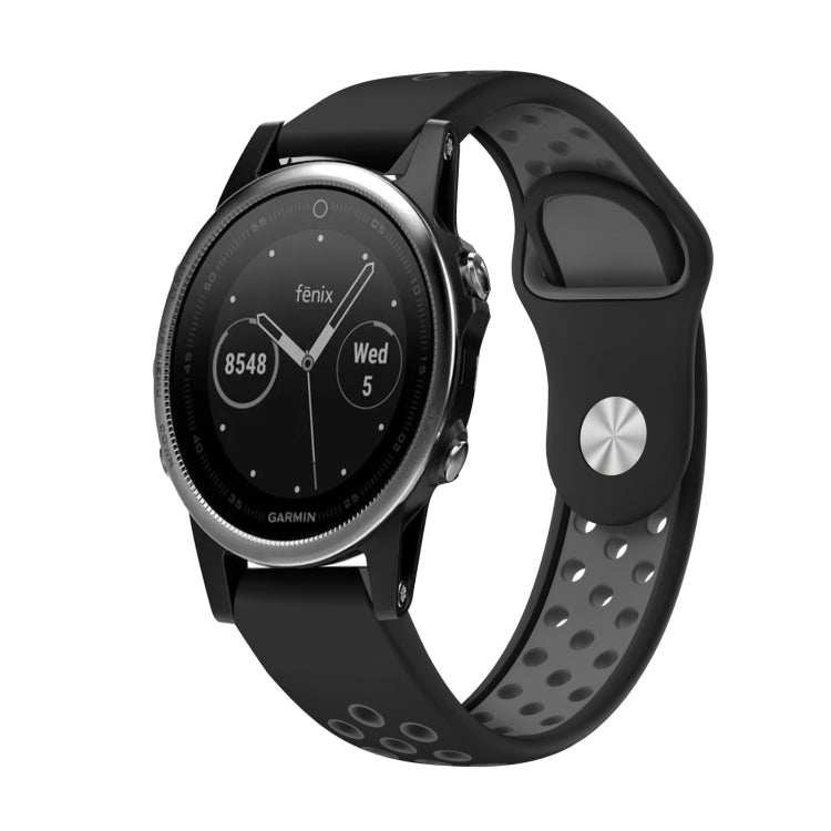 Cinturino sportivo in silicone traspirante da 22 mm, For Garmin Fenix 6 Sapphire GPS, For Garmin Fenix 5