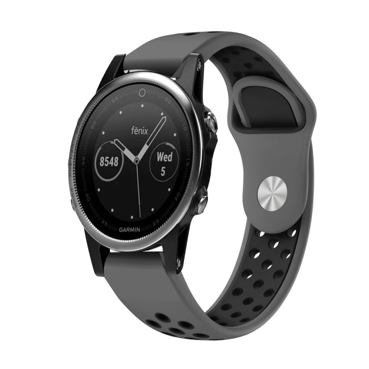 Cinturino sportivo in silicone traspirante da 22 mm, For Garmin Fenix 6 Sapphire GPS, For Garmin Fenix 5