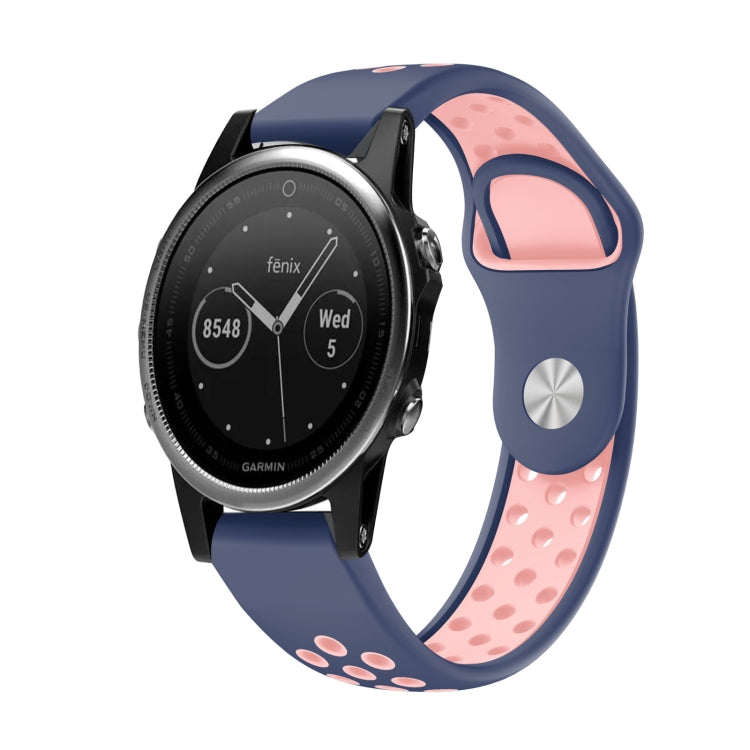 Cinturino sportivo in silicone traspirante da 22 mm, For Garmin Fenix 6 Sapphire GPS, For Garmin Fenix 5