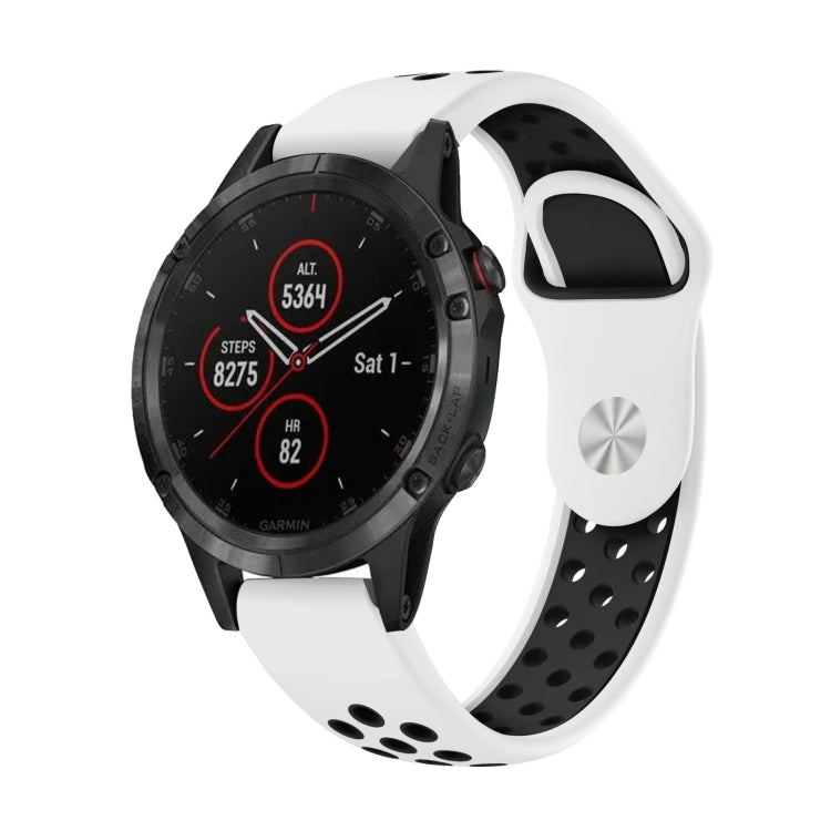 Cinturino sportivo in silicone traspirante da 22 mm, For Garmin Fenix 5 Plus, For Garmin Quatix 5