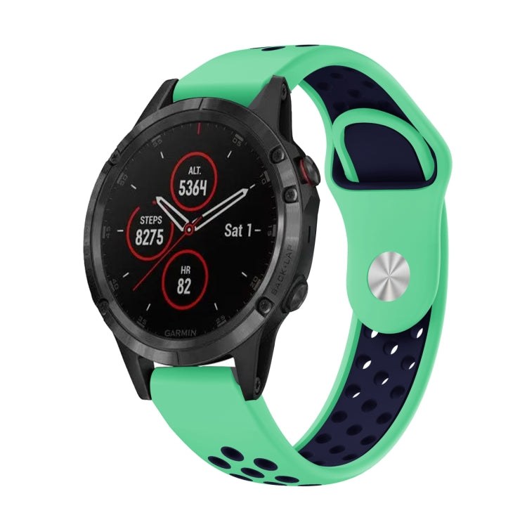 Cinturino sportivo in silicone traspirante da 22 mm, For Garmin Fenix 5 Plus, For Garmin Quatix 5