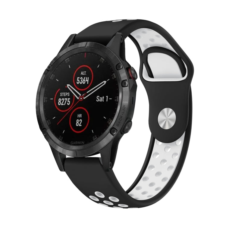 Cinturino sportivo in silicone traspirante da 22 mm, For Garmin Fenix 5 Plus, For Garmin Quatix 5