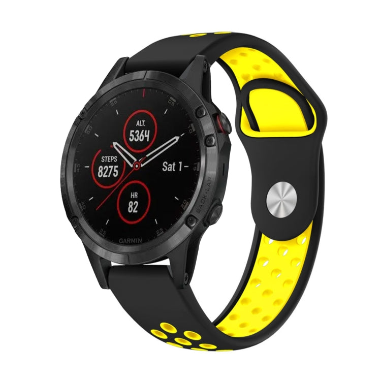 Cinturino sportivo in silicone traspirante da 22 mm, For Garmin Fenix 5 Plus, For Garmin Quatix 5