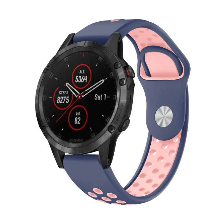 Cinturino sportivo in silicone traspirante da 22 mm, For Garmin Fenix 5 Plus, For Garmin Quatix 5