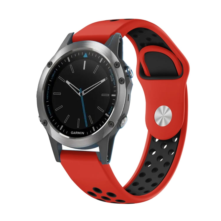 Cinturino sportivo in silicone traspirante da 22 mm, For Garmin Fenix 5 Plus, For Garmin Quatix 5