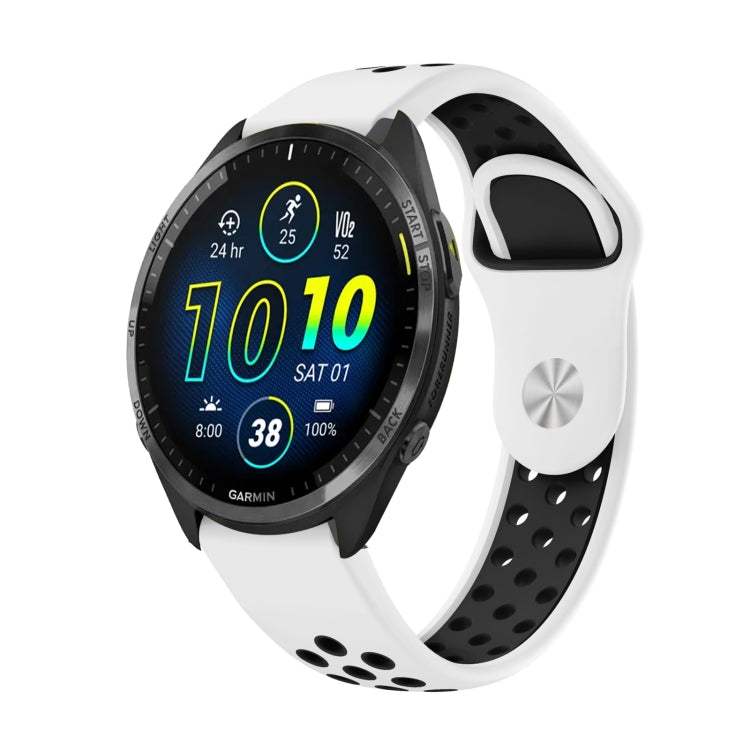 Cinturino sportivo in silicone traspirante da 22 mm, For Garmin Forerunner 965, For Garmin Instinct 2