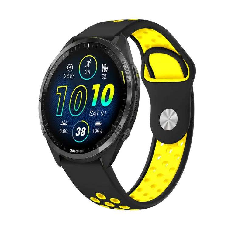Cinturino sportivo in silicone traspirante da 22 mm, For Garmin Forerunner 965, For Garmin Instinct 2