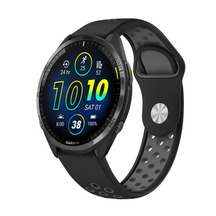 Cinturino sportivo in silicone traspirante da 22 mm, For Garmin Forerunner 965, For Garmin Instinct 2