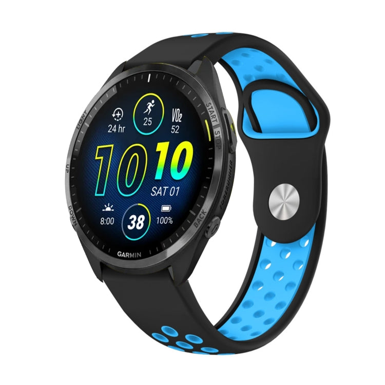 Cinturino sportivo in silicone traspirante da 22 mm, For Garmin Forerunner 965, For Garmin Instinct 2