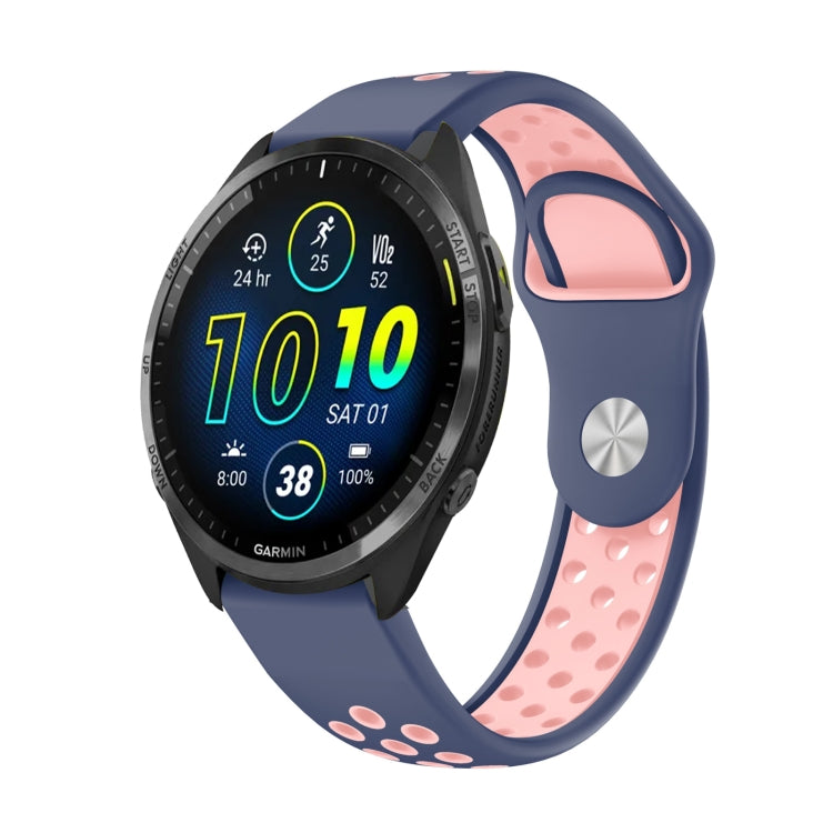 Cinturino sportivo in silicone traspirante da 22 mm, For Garmin Forerunner 965, For Garmin Instinct 2