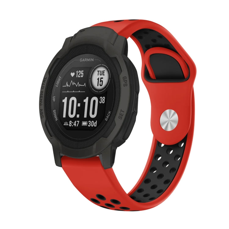 Cinturino sportivo in silicone traspirante da 22 mm, For Garmin Forerunner 965, For Garmin Instinct 2