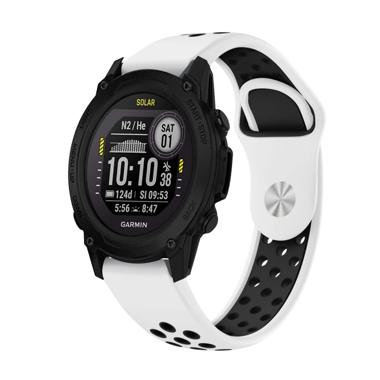 Cinturino sportivo in silicone traspirante da 22 mm, For Garmin Instinct, For Garmin Descent G1