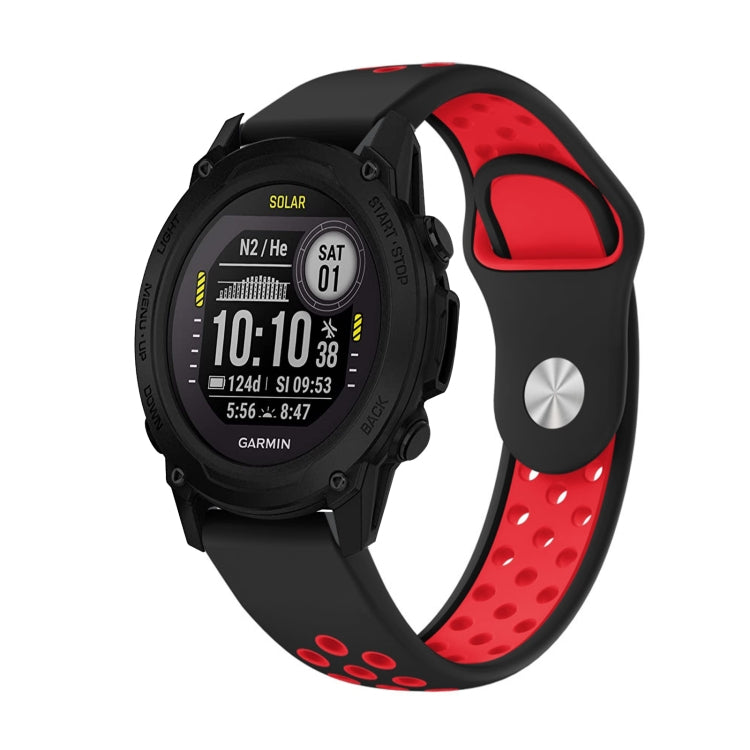 Cinturino sportivo in silicone traspirante da 22 mm, For Garmin Instinct, For Garmin Descent G1