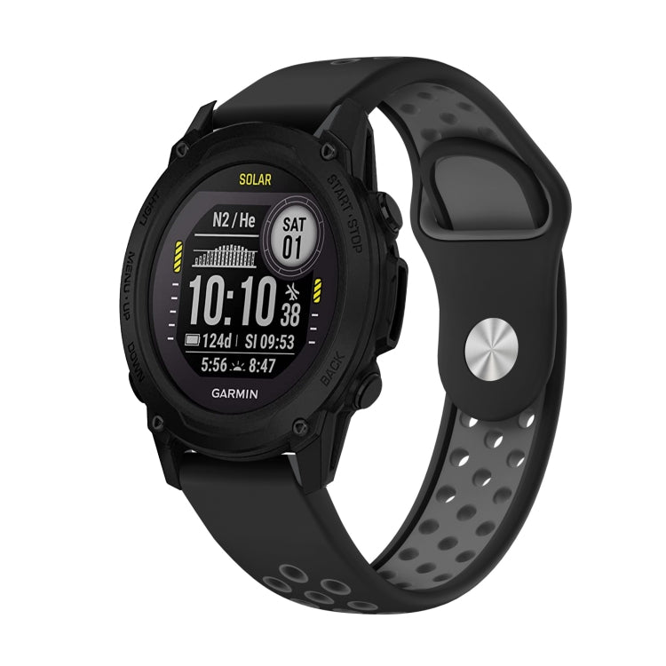 Cinturino sportivo in silicone traspirante da 22 mm, For Garmin Instinct, For Garmin Descent G1