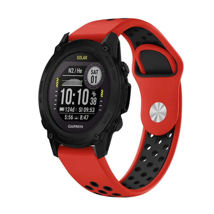 Cinturino sportivo in silicone traspirante da 22 mm, For Garmin Instinct, For Garmin Descent G1