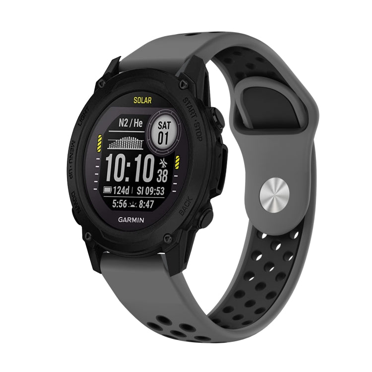Cinturino sportivo in silicone traspirante da 22 mm, For Garmin Instinct, For Garmin Descent G1