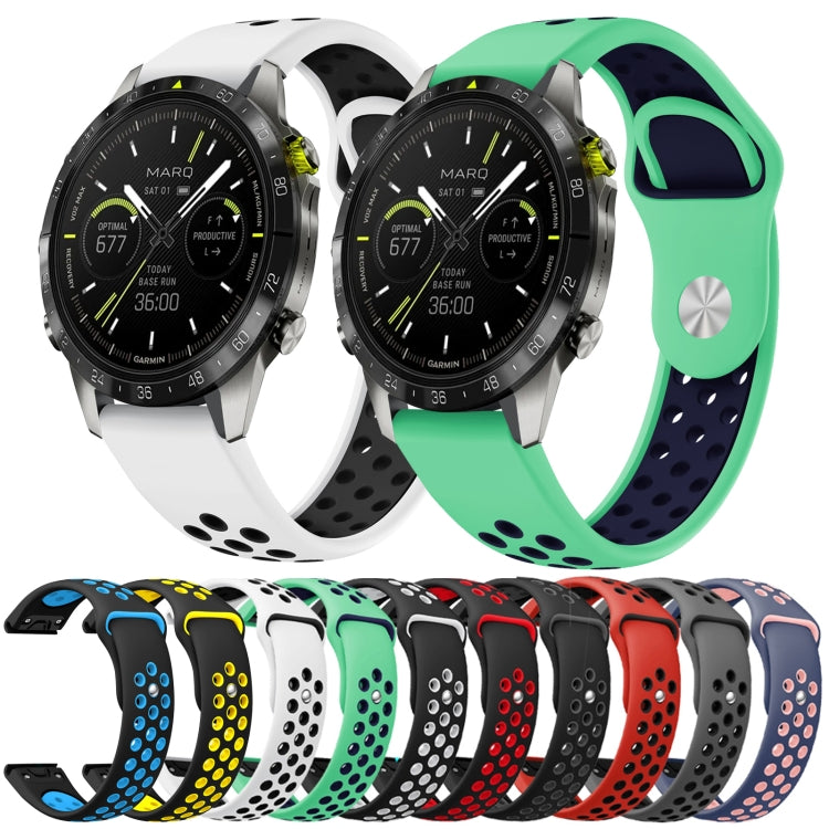 Cinturino sportivo in silicone traspirante da 22 mm, For Garmin Instinct, For Garmin Descent G1