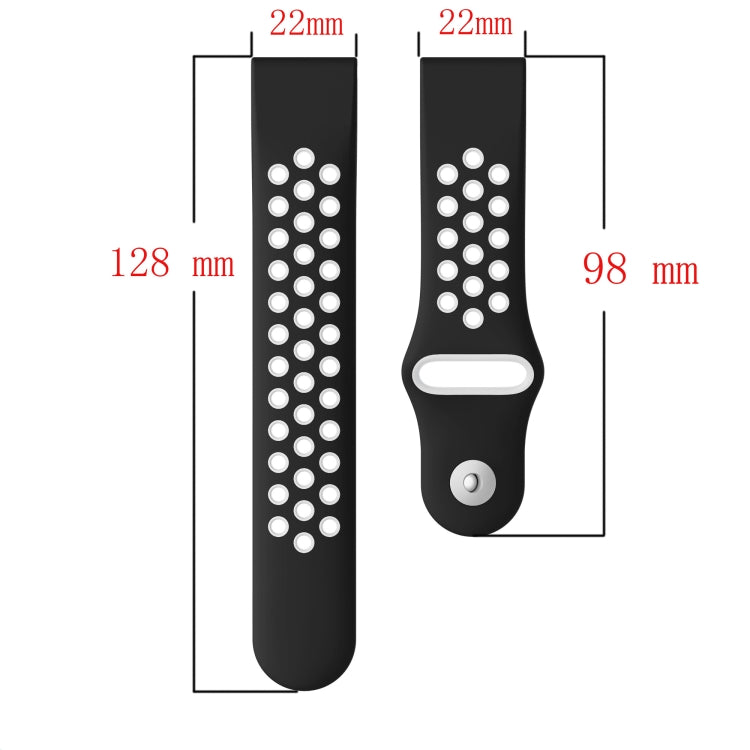 Cinturino sportivo in silicone traspirante da 22 mm, For Garmin MARQ Athlete Gen 2, For Garmin Instinct Crossover