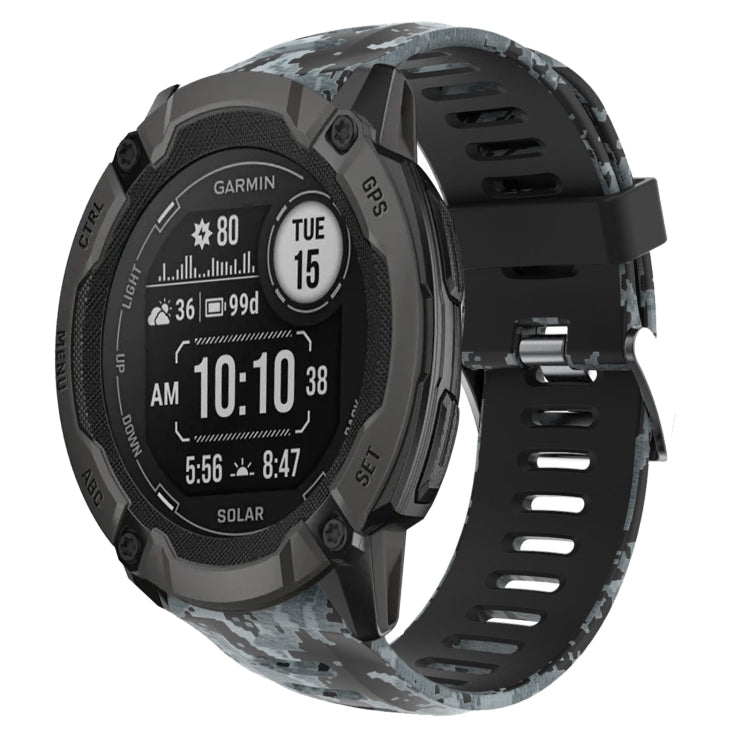 Cinturino in silicone stampato mimetico da 26 mm, For Garmin Instinct 2X Solar, For Garmin D2 Delta PX, For Garmin Tactix 7 Pro, For Garmin Tactix 7