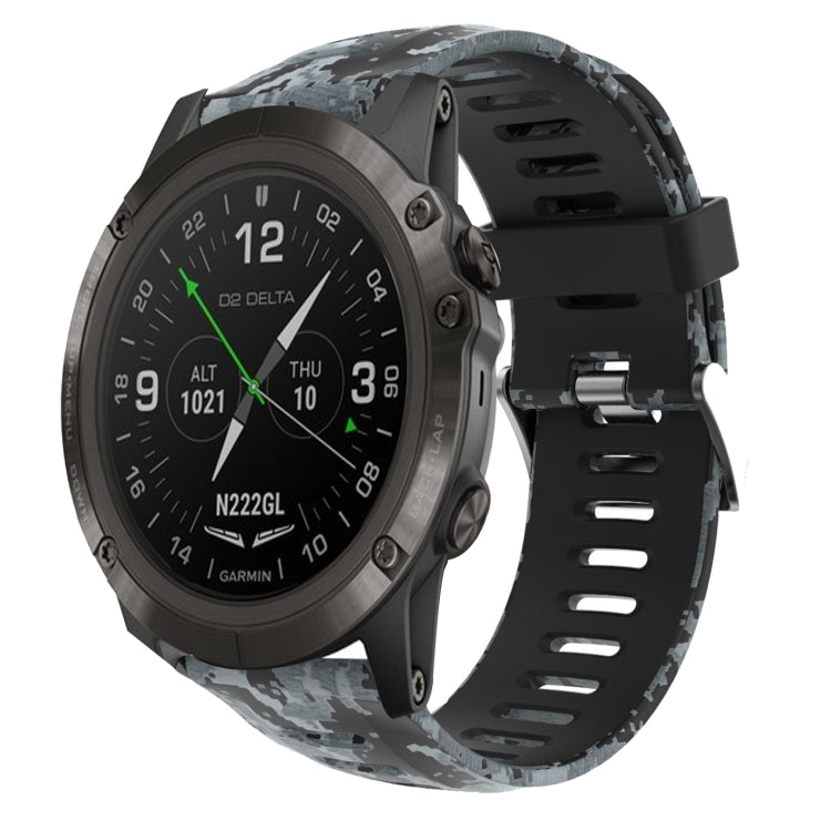 Cinturino in silicone stampato mimetico da 26 mm, For Garmin Instinct 2X Solar, For Garmin D2 Delta PX, For Garmin Tactix 7 Pro, For Garmin Tactix 7