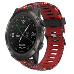 Cinturino in silicone stampato mimetico da 26 mm, For Garmin Instinct 2X Solar, For Garmin D2 Delta PX, For Garmin Tactix 7 Pro, For Garmin Tactix 7