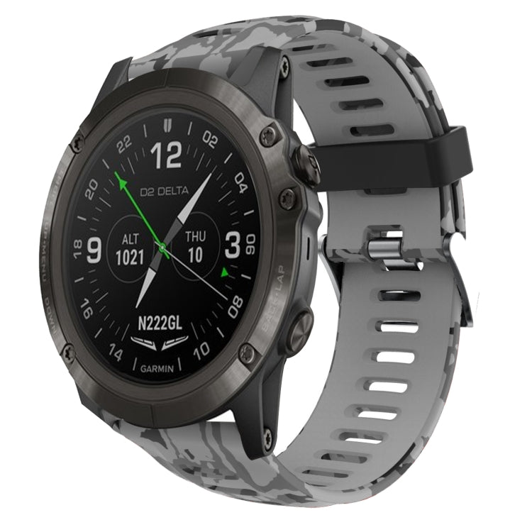 Cinturino in silicone stampato mimetico da 26 mm, For Garmin Instinct 2X Solar, For Garmin D2 Delta PX, For Garmin Tactix 7 Pro, For Garmin Tactix 7