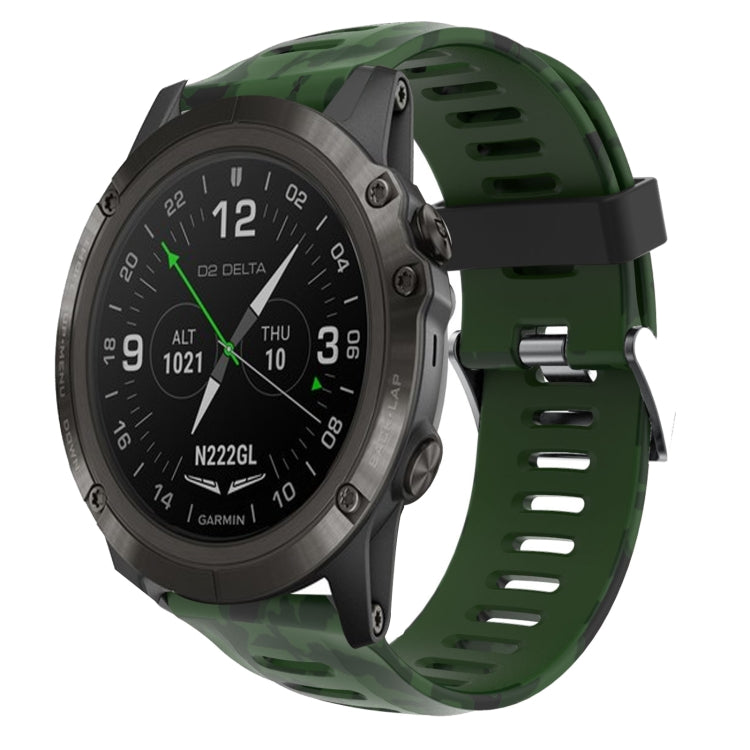 Cinturino in silicone stampato mimetico da 26 mm, For Garmin Instinct 2X Solar, For Garmin D2 Delta PX, For Garmin Tactix 7 Pro, For Garmin Tactix 7