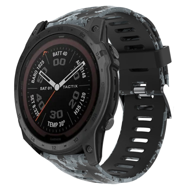 Cinturino in silicone stampato mimetico da 26 mm, For Garmin Instinct 2X Solar, For Garmin D2 Delta PX, For Garmin Tactix 7 Pro, For Garmin Tactix 7