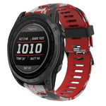 Cinturino in silicone stampato mimetico da 26 mm, For Garmin Fenix 7X, For Garmin Fenix 7X Solar, For Garmin Tactix Delta, For Garmin Enduro 2