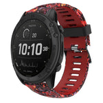 Cinturino in silicone stampato mimetico da 26 mm, For Garmin Fenix 7X, For Garmin Fenix 7X Solar, For Garmin Tactix Delta, For Garmin Enduro 2