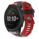 Cinturino in silicone stampato mimetico da 26 mm, For Garmin Fenix 7X, For Garmin Fenix 7X Solar, For Garmin Tactix Delta, For Garmin Enduro 2