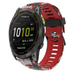 Cinturino in silicone stampato mimetico da 26 mm, For Garmin Fenix 7X, For Garmin Fenix 7X Solar, For Garmin Tactix Delta, For Garmin Enduro 2