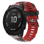Cinturino in silicone stampato mimetico da 26 mm, For Garmin Enduro, For Garmin Fenix 6X, For Garmin Fenix 6X Pro, For Garmin Fenix 6X Sapphire