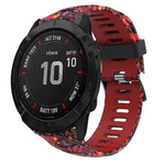 Cinturino in silicone stampato mimetico da 26 mm, For Garmin Enduro, For Garmin Fenix 6X, For Garmin Fenix 6X Pro, For Garmin Fenix 6X Sapphire