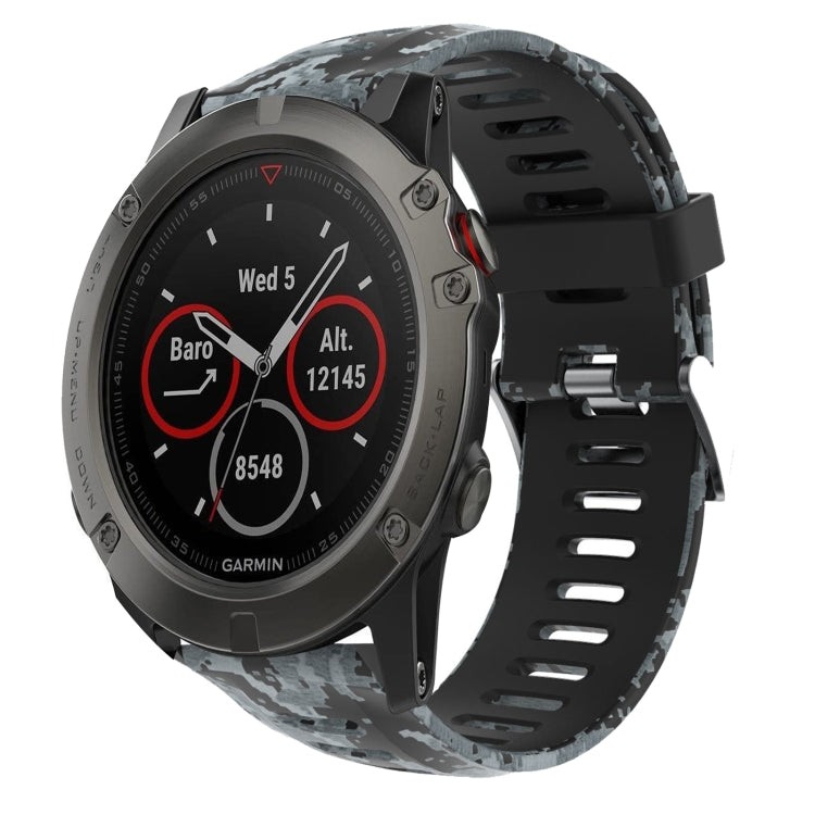 Cinturino in silicone stampato mimetico da 26 mm, For Garmin Fenix 5X Sapphire, For Garmin Fenix 5X Plus, For Garmin Fenix 3, For Garmin Fenix 3 HR