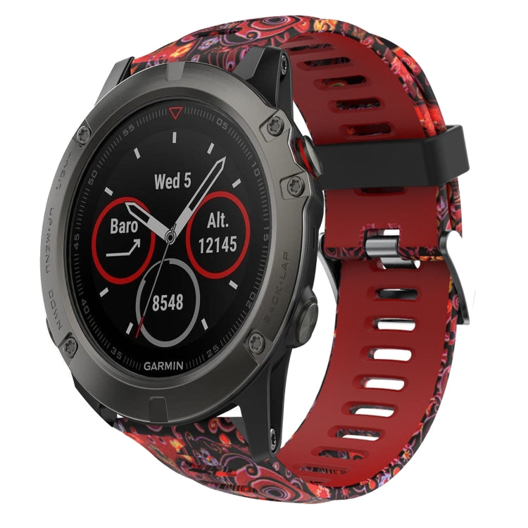 Cinturino in silicone stampato mimetico da 26 mm, For Garmin Fenix 5X Sapphire, For Garmin Fenix 5X Plus, For Garmin Fenix 3, For Garmin Fenix 3 HR