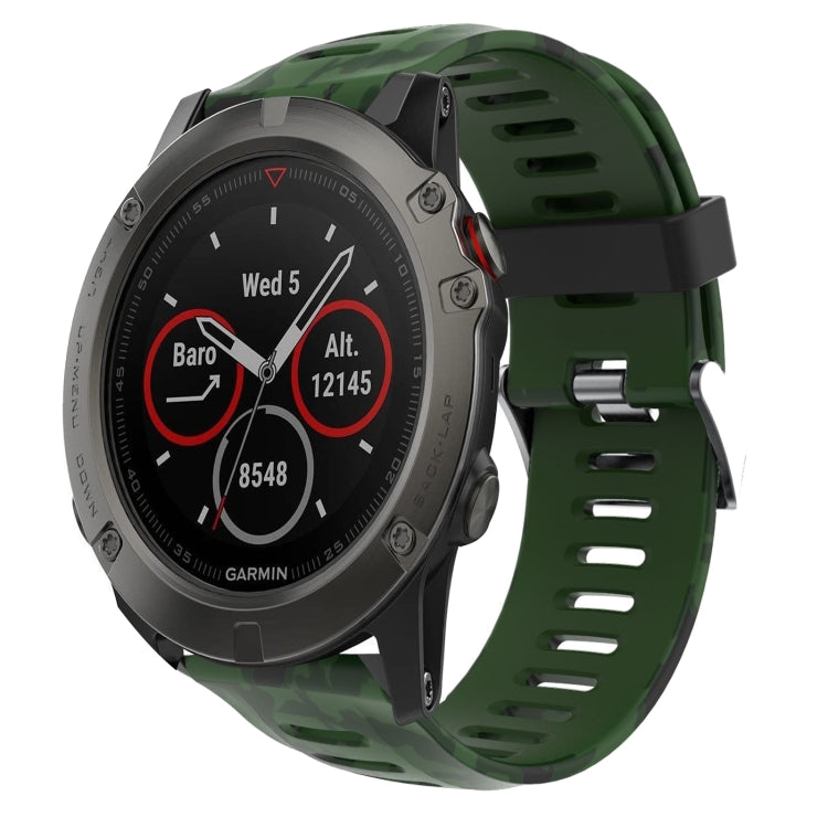 Cinturino in silicone stampato mimetico da 26 mm, For Garmin Fenix 5X Sapphire, For Garmin Fenix 5X Plus, For Garmin Fenix 3, For Garmin Fenix 3 HR