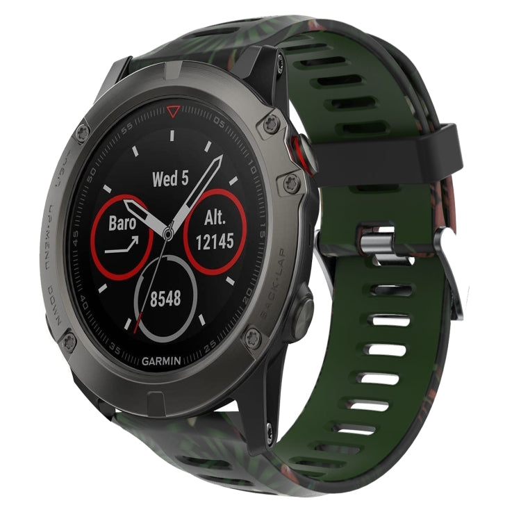 Cinturino in silicone stampato mimetico da 26 mm, For Garmin Fenix 5X Sapphire, For Garmin Fenix 5X Plus, For Garmin Fenix 3, For Garmin Fenix 3 HR