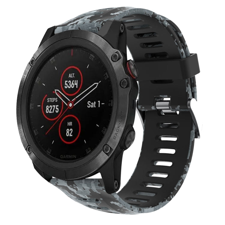 Cinturino in silicone stampato mimetico da 26 mm, For Garmin Fenix 5X Sapphire, For Garmin Fenix 5X Plus, For Garmin Fenix 3, For Garmin Fenix 3 HR