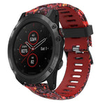 Cinturino in silicone stampato mimetico da 26 mm, For Garmin Fenix 5X Sapphire, For Garmin Fenix 5X Plus, For Garmin Fenix 3, For Garmin Fenix 3 HR