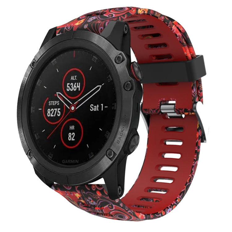 Cinturino in silicone stampato mimetico da 26 mm, For Garmin Fenix 5X Sapphire, For Garmin Fenix 5X Plus, For Garmin Fenix 3, For Garmin Fenix 3 HR