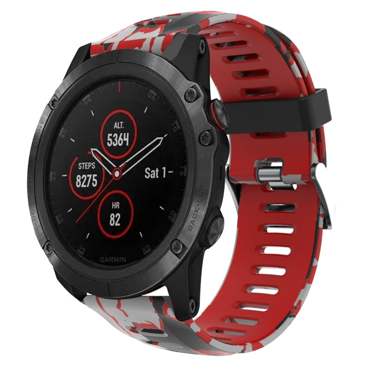 Cinturino in silicone stampato mimetico da 26 mm, For Garmin Fenix 5X Sapphire, For Garmin Fenix 5X Plus, For Garmin Fenix 3, For Garmin Fenix 3 HR