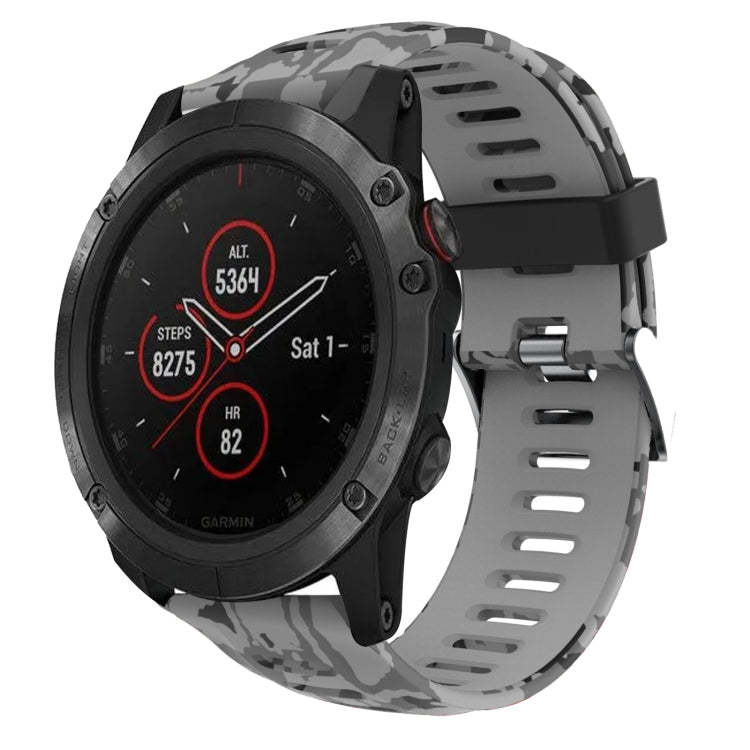 Cinturino in silicone stampato mimetico da 26 mm, For Garmin Fenix 5X Sapphire, For Garmin Fenix 5X Plus, For Garmin Fenix 3, For Garmin Fenix 3 HR