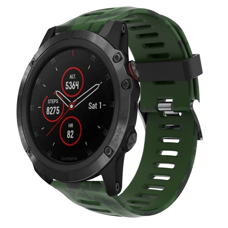 Cinturino in silicone stampato mimetico da 26 mm, For Garmin Fenix 5X Sapphire, For Garmin Fenix 5X Plus, For Garmin Fenix 3, For Garmin Fenix 3 HR