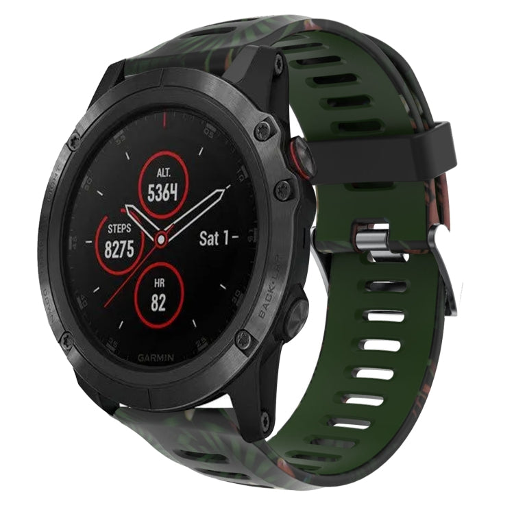 Cinturino in silicone stampato mimetico da 26 mm, For Garmin Fenix 5X Sapphire, For Garmin Fenix 5X Plus, For Garmin Fenix 3, For Garmin Fenix 3 HR