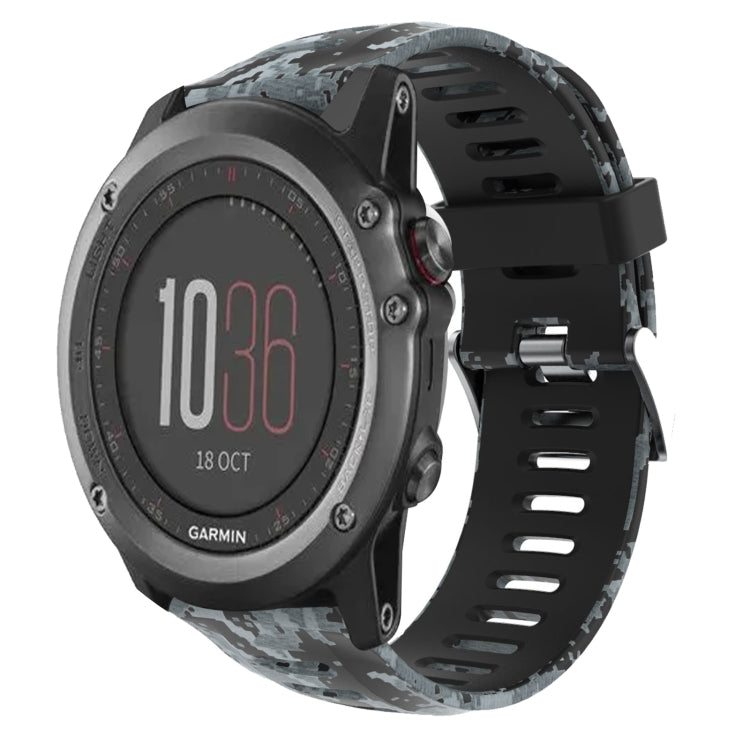 Cinturino in silicone stampato mimetico da 26 mm, For Garmin Fenix 5X Sapphire, For Garmin Fenix 5X Plus, For Garmin Fenix 3, For Garmin Fenix 3 HR