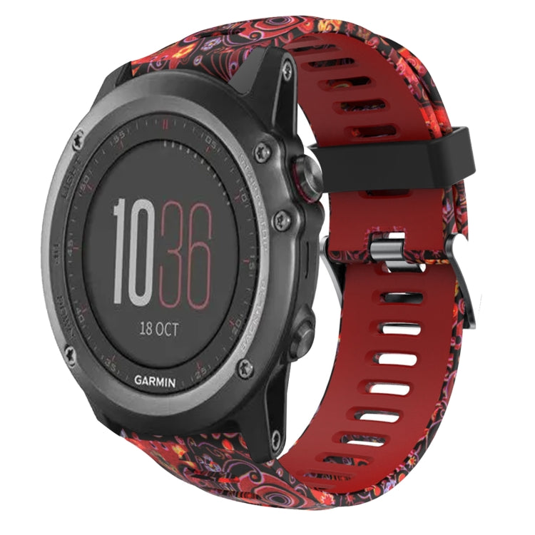 Cinturino in silicone stampato mimetico da 26 mm, For Garmin Fenix 5X Sapphire, For Garmin Fenix 5X Plus, For Garmin Fenix 3, For Garmin Fenix 3 HR