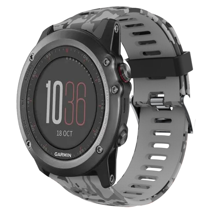 Cinturino in silicone stampato mimetico da 26 mm, For Garmin Fenix 5X Sapphire, For Garmin Fenix 5X Plus, For Garmin Fenix 3, For Garmin Fenix 3 HR